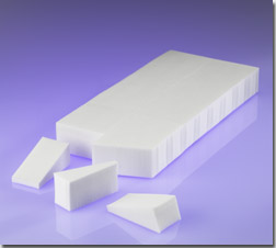 36 Count Latex Free Wedge Sponge Block, White LD Foam