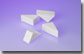 Triangular Loose Latex Free Jumbo Wedges, White HD Foam