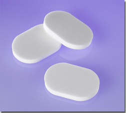 Oblong Latex Free Sponge, White