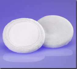 Round Single Stitched Satin/Velour Puff, Standard