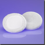 Round Single Stitched Satin/Velour Puff, Standard