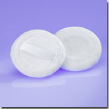 Round Satin/Velour Puff with Ribbon, Standard