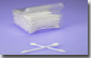 Double Head Point/Flat Cotton Swab, Plastic Handle