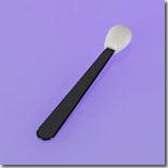 Single Head Oval Eyeshadow Applicator, Black Handle