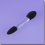 Double Head Point/Round Mini Eyeshadow Applicator, Clear Handle