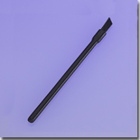 Angled Nylon Lip Brush, Black Handle