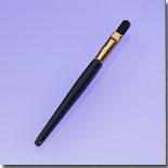 Black Synthetic Lip Brush with Gold Ferrule