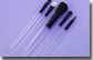 5 Piece Mini Brush Set, Frosted Handles