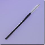 Clear Bristle Mascara Brush, Black Handle