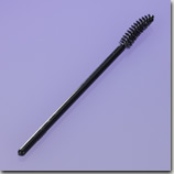 Curved Bristle Mascara Brush, Black Handle