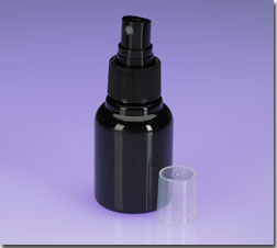 60ml Black Bottle with Black Sprayer and Overcap