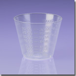 1 Ounce Plastic Graduated Measuring Cup