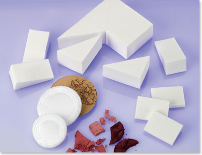 Cosmetic Latex Free Makeup Sponges and Wedges and Cosmetic Puffs